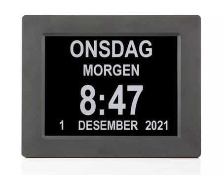 Ontario lettleselig kalenderklokke for eldre med Alzheimers,  demens -  (ONT-DC010-B)