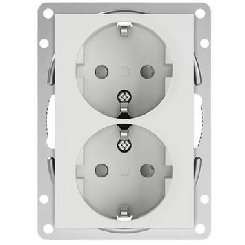 ELKO Plus Dobbel stikkontakt m/jord u/ramme innfelt