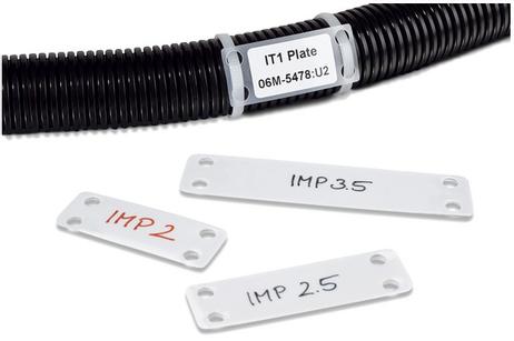 HellermannTyton Merkeplate IT1 for merking av kabelbunter 44x19mm 1stk