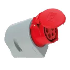 R-Line Stikkontakt 32A 2P+J 230V 6H IP44 Blå for vegg 123-6