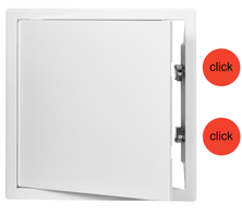 Europlast RLMP4040 Inspeksjonsluke Metall, Klikk, 400x400 mm