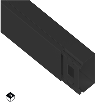 Solar Plus Kabelkanal 40X90 PVC Sort RAL 9005 2M