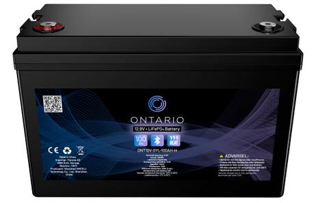 Ontario PRO X Heat 12.8V 200Ah LiFePO₄ litiumbatteri (med varme og blåtann)