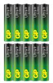 GP Ultra Plus AAA-batteri 10-pk Alkaline 24AUP/ LR03 (151442)
