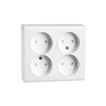 SG Stikkontakt Påvegg 4-veis u/j hvit