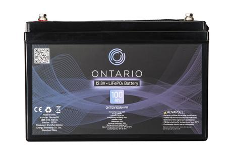 Ontario 12.8V 100Ah LifePO4 lithium-batteri (ONT12V100AH-PR)