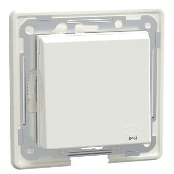 ELKO Enkel stikkontakt RS/Plus m/lokk og hurtigklemme IP44 PH