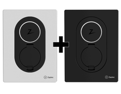 Zaptec Go Sky Hvit + Asfalt sort frontdeksel
