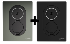 Zaptec Go Mose Grønn + Asfalt sort frontdeksel