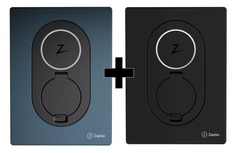 Zaptec Go Midnatt Blå + Asfalt sort frontdeksel