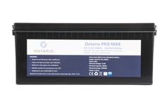 Ontario PRO MAX 12.8V 200Ah LiFePO4 litiumbatteri (med blåtann) for båt, hytte, campingvogn og bobil (forbruk)