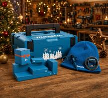 Makita adventskalender - julekalender - verktøykalender 2026 leveres i en eksklusiv Makpac-koffert med juledesign