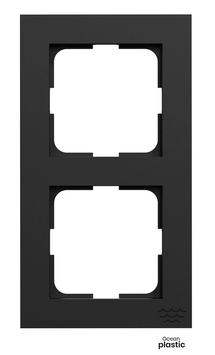 ELKO Plus Ramme 2-hull HP Sort