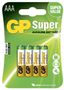 GP Super Alkaline AAA-batteri 4-pack