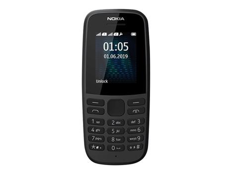 NOKIA 105 2019 Dual SIM, Svart (16KIGB01A02)