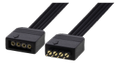 DELTACO LED Strip Förlängningskabel, passiv, 4-pin, 0,2m, svart