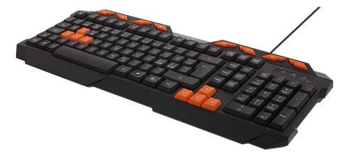 DELTACO GAMING tangentbord,  anti-ghosting,  USB, nordisk layout, svart/ orange (GAM-024)
