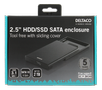 DELTACO Externt hårdiskkabinett,  USB 3.0, skutbar lucka, 2,5" HDD, svart (MAP-K2568)