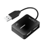 LOGILINK USB 2.0 hubb 4-portar, smile, svart