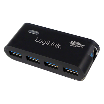 LOGILINK USB 3.0-hubb, 4-portar, svart (UA0170)
