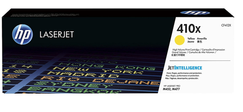 HP Original HP 410X LaserJet-tonerpatron med høj kapacitet,  gul (CF412X)