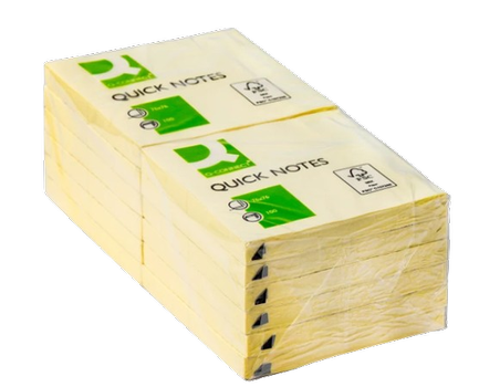 QConnect Q-Connect Quick notes 76x76mm Pk. m/12stk gul (KF10502FSC)