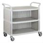 Furniture Trade International Rullebord med 3 hylder og 3 sider - Lysegrå
