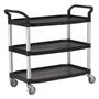 Furniture Trade International Rullebord med 3 hylder - Sort