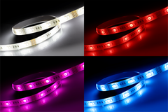 DELTACO Smart Home RGB LED Strip, 2700K-6500K, 3m., WiFi
