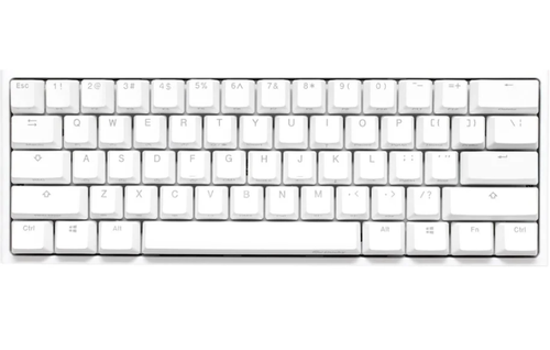 DUCKY One 2 Mini 2020 Pure White - Cherry MX Speed Silver RGB - Gaming Tastatur - Nordisk - Hvid (DKON2061ST-PFIPDWWT1)