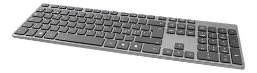 DELTACO Trådløst Slim Office Tastatur - low-profile - aluminum - nordisk (TB-802)