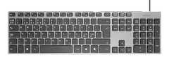 DELTACO Slim Office Tastatur - low-profile - aluminum - nordisk