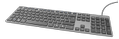 DELTACO Slim Office Tastatur - low-profile - aluminum - nordisk (TB-801)