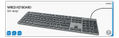 DELTACO Slim Office Tastatur - low-profile - aluminum - nordisk (TB-801)
