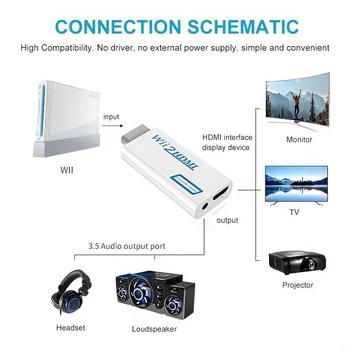 Amicom Wii til HDMI Adapter - Hvid (AM-7759056819)