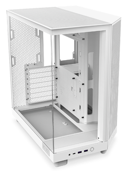 NZXT H6 Flow Compact Dual Chamber - Matte White - Kabinet - Miditower - Hvid (CC-H61FW-01)