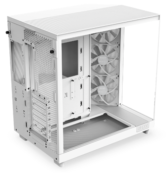 NZXT H6 Flow Compact Dual Chamber - Matte White - Kabinet - Miditower - Hvid (CC-H61FW-01)