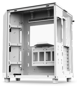 NZXT H6 Flow Compact Dual Chamber - Matte White - Kabinet - Miditower - Hvid (CC-H61FW-01)