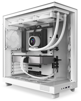 NZXT H6 Flow Compact Dual Chamber - Matte White - Kabinet - Miditower - Hvid (CC-H61FW-01)