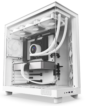NZXT H6 Flow Compact Dual Chamber - Matte White - Kabinet - Miditower - Hvid (CC-H61FW-01)