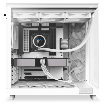 NZXT H6 Flow Compact Dual Chamber - Matte White - Kabinet - Miditower - Hvid (CC-H61FW-01)