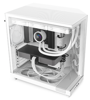 NZXT H6 Flow Compact Dual Chamber - Matte White - Kabinet - Miditower - Hvid (CC-H61FW-01)
