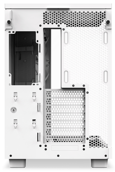 NZXT H6 Flow Compact Dual Chamber with RGB - Matte White - Kabinet - Miditower - Hvid (CC-H61FW-R1)