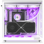 NZXT H6 Flow Compact Dual Chamber with RGB - Matte White - Kabinet - Miditower - Hvid (CC-H61FW-R1)
