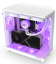 NZXT H6 Flow Compact Dual Chamber with RGB - Matte White - Kabinet - Miditower - Hvid (CC-H61FW-R1)