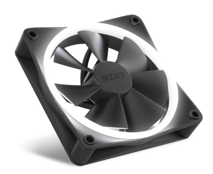 NZXT F140 RGB - Black - Kabinet køler - 140mm - Sort med RGB LED lys - 33 dBA (RF-R14SF-B1)