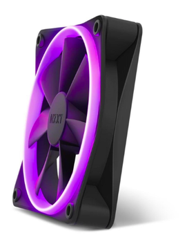 NZXT F140 RGB - Black - Kabinet køler - 140mm - Sort med RGB LED lys - 33 dBA (RF-R14SF-B1)