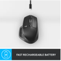 LOGITECH MX Master 2S Trådløs Mus - Graphite - Bluetooth (910-007224)