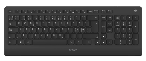 DELTACO Silent Trådløst Office Tastatur - Bluetooth - low-profile - nordisk (TB-903)