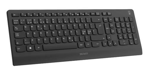DELTACO Silent Trådløst Office Tastatur - Bluetooth - low-profile - nordisk (TB-903)